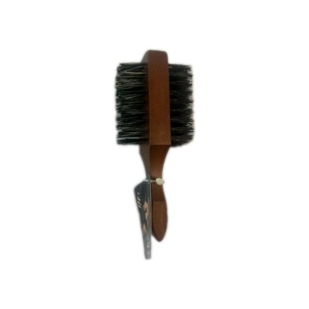 Ace Soft and Firm Boar Bristles Mini Club Brush Double Sided for Natural Waves